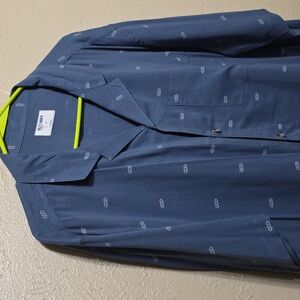 Old Navy Men's Classic Blue Shirt Size XL Botton Up Short Sleeve Casual